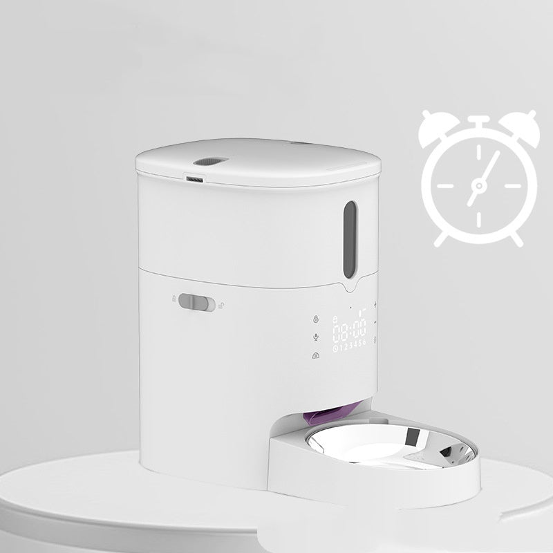 HKM-446035 Smart Automatic Pet Feeder with Stainless Steel Bowl - Adjustable 3L/6L Capacity