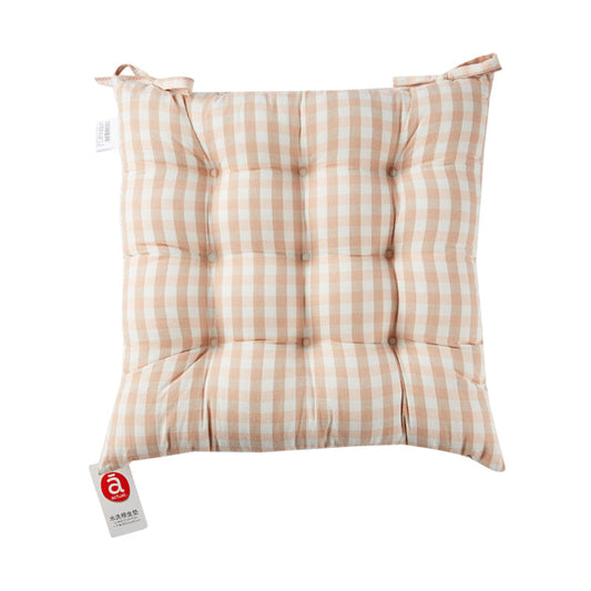 HKM-446099 Washed Cotton Multicolor Cushion – Checker Pattern, 43x43cm, Warm and Cozy
