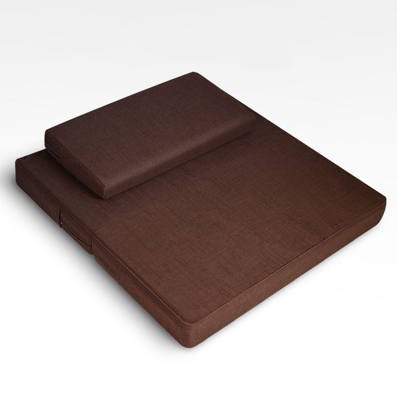 HKM-446163 Linen Cushion with Floral Plant Pattern - 60x60cm in Dark Brown, Crimson, Goose Yellow, Elegant Gray