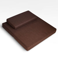 HKM-446163 Linen Cushion with Floral Plant Pattern - 60x60cm in Dark Brown, Crimson, Goose Yellow, Elegant Gray
