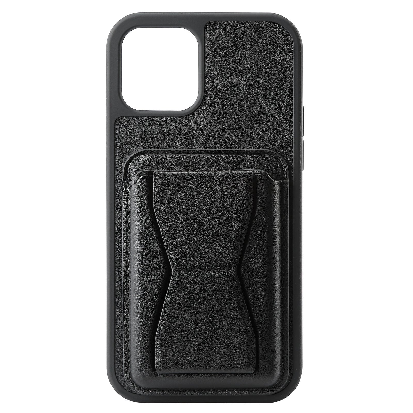 HKM-446291 Faux Leather TPU Back Cover Card Holder Case for iPhone Models