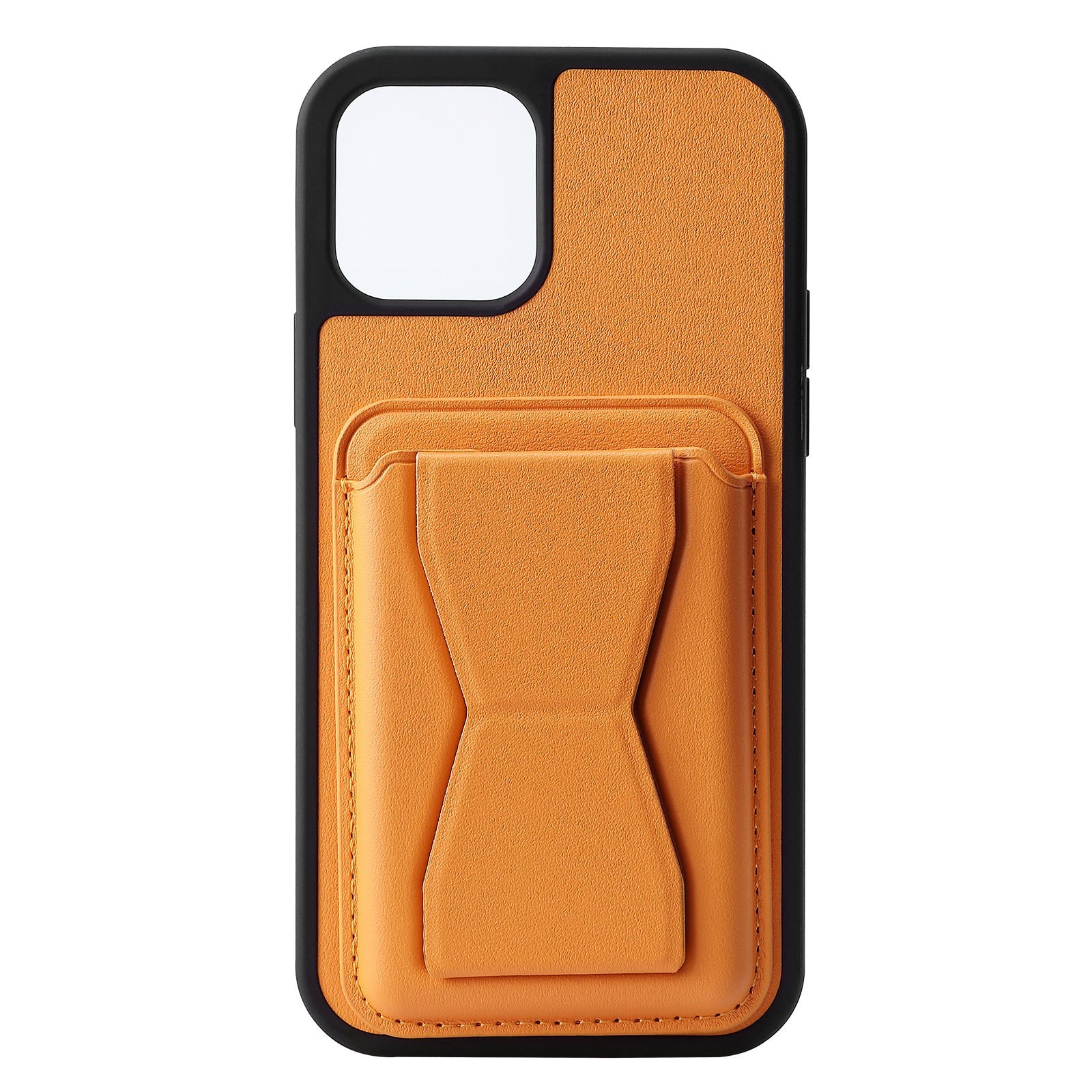 HKM-446291 Faux Leather TPU Back Cover Card Holder Case for iPhone Models