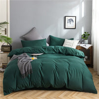 HKM-446355 Modern Minimalist Washed Cotton Four-Piece Bedding Set with Geometric Pattern for 1.8m Bed