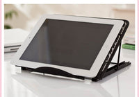 HKM-446419 Adjustable Laptop and Tablet Stand with Cold-Rolled Steel Base, Six Viewing Angles, Compact Design