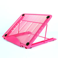 HKM-446419 Adjustable Laptop and Tablet Stand with Cold-Rolled Steel Base, Six Viewing Angles, Compact Design