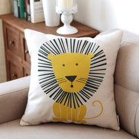 HKM-446419 Cute Cotton and Linen Art Throw Pillow Cushion with Various Animal Designs, Multiple Sizes Available