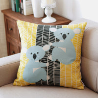 HKM-446419 Cute Cotton and Linen Art Throw Pillow Cushion with Various Animal Designs, Multiple Sizes Available