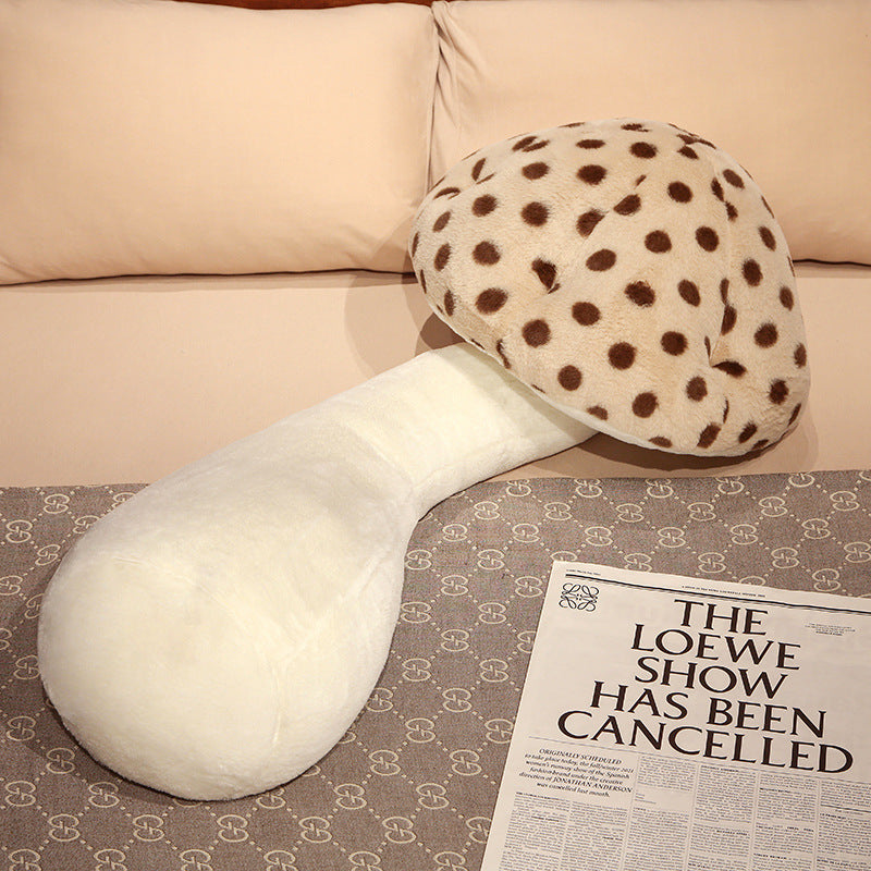 HKM-446483 Cute Big Mushroom-Shaped Plush Pillow for Living Room Backrest - Plants and Flowers Design
