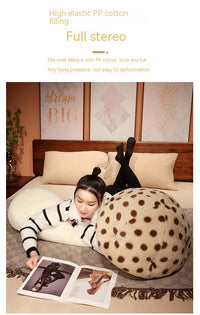 HKM-446483 Cute Big Mushroom-Shaped Plush Pillow for Living Room Backrest - Plants and Flowers Design