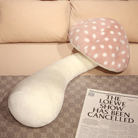 HKM-446483 Cute Big Mushroom-Shaped Plush Pillow for Living Room Backrest - Plants and Flowers Design
