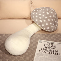 HKM-446483 Cute Big Mushroom-Shaped Plush Pillow for Living Room Backrest - Plants and Flowers Design
