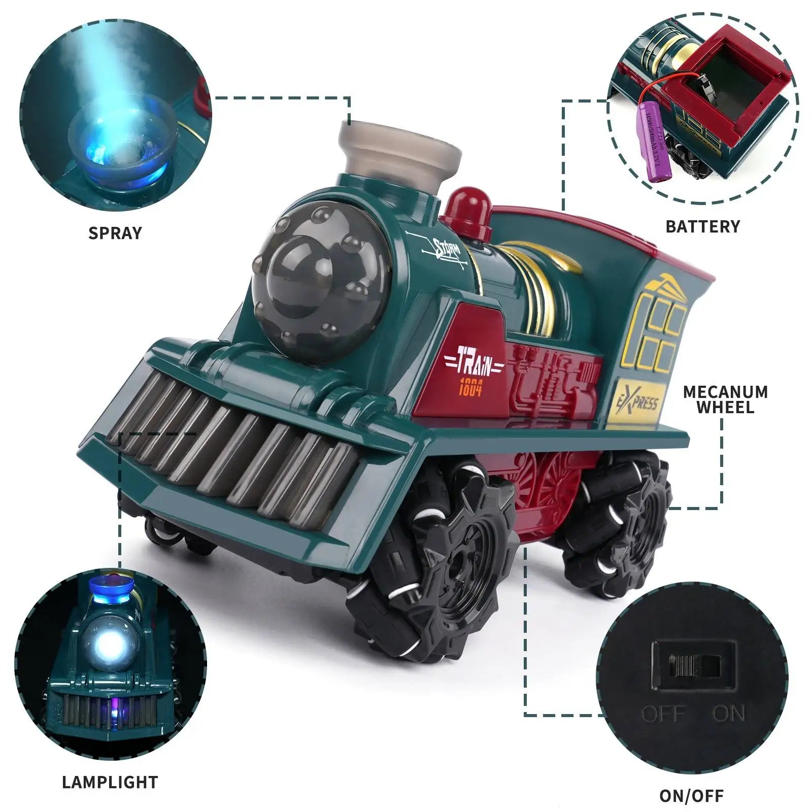 HKM-446611 Remote Control Electric Drift Stunt Car with Light Spray for Kids 5 Years and Up