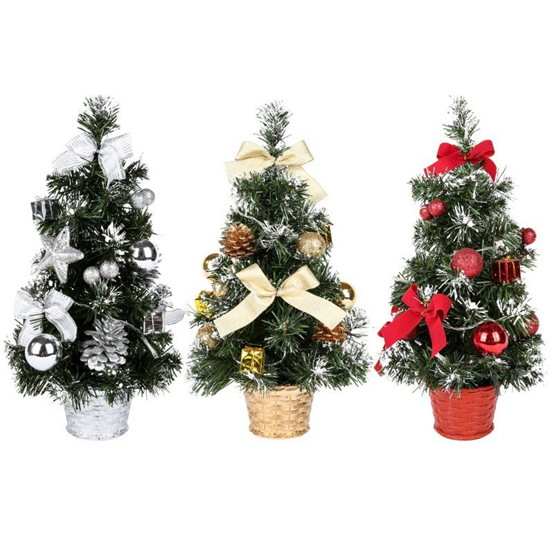 HKM-446803 40CM LED Mini Christmas Tree Night Light Decoration with 20 Lights - Gold, Red, Silver Options