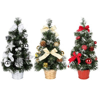 HKM-446803 40CM LED Mini Christmas Tree Night Light Decoration with 20 Lights - Gold, Red, Silver Options
