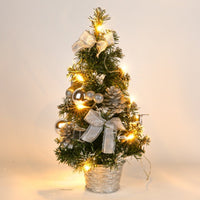 HKM-446803 40CM LED Mini Christmas Tree Night Light Decoration with 20 Lights - Gold, Red, Silver Options