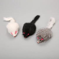 HKM-446803 Cat Toy Large Rabbit Fur Mouse Pet Toy Plush Mouse Cat Teaser Toy