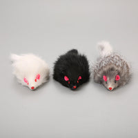 HKM-446803 Cat Toy Large Rabbit Fur Mouse Pet Toy Plush Mouse Cat Teaser Toy