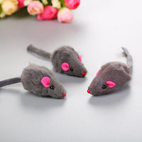 HKM-446803 Cat Toy Large Rabbit Fur Mouse Pet Toy Plush Mouse Cat Teaser Toy