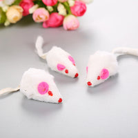 HKM-446803 Cat Toy Large Rabbit Fur Mouse Pet Toy Plush Mouse Cat Teaser Toy