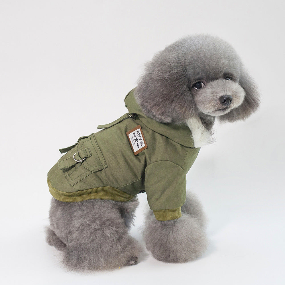 HKM-446803 Cotton and Fleece Dog Vest for Autumn and Winter Wear