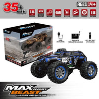 HKM-446867 1:18 High Speed 4WD RC Car with TPR Wheels, 35km/h, Ready-to-Go Off-Road Toy for Ages 5 and Up