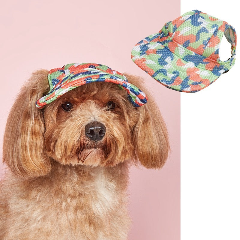 HKM-446867 Pet Baseball Cap for Wind and Sun Protection - Plaid, Camouflage, and Solid Colors Available