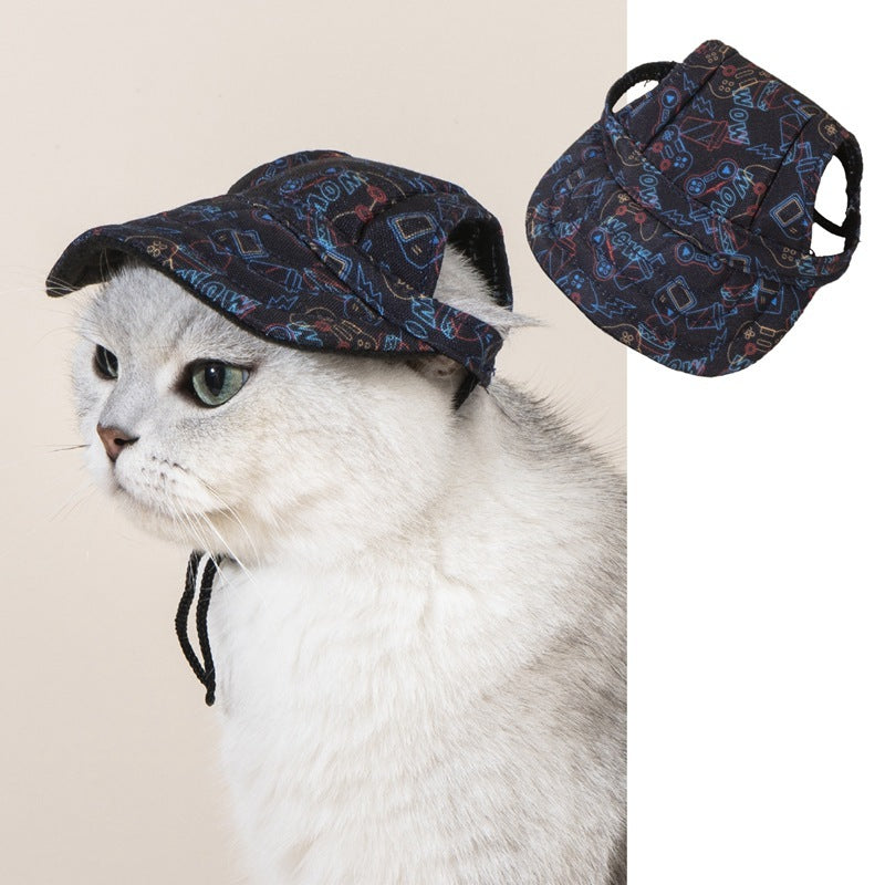 HKM-446867 Pet Baseball Cap for Wind and Sun Protection - Plaid, Camouflage, and Solid Colors Available