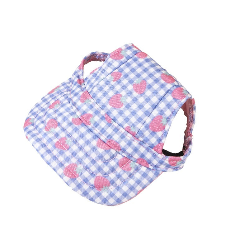 HKM-446867 Pet Baseball Cap for Wind and Sun Protection - Plaid, Camouflage, and Solid Colors Available