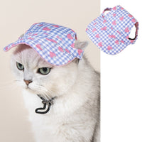 HKM-446867 Pet Baseball Cap for Wind and Sun Protection - Plaid, Camouflage, and Solid Colors Available