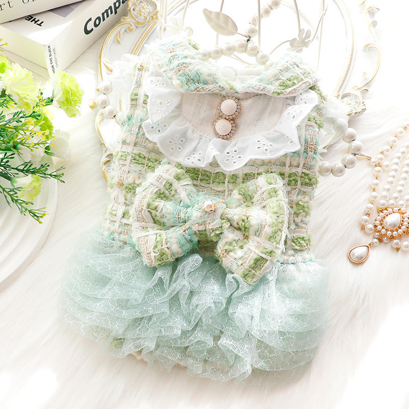 HKM-446931 Lace Skirt Dress for Small Dogs in Multiple Colors
