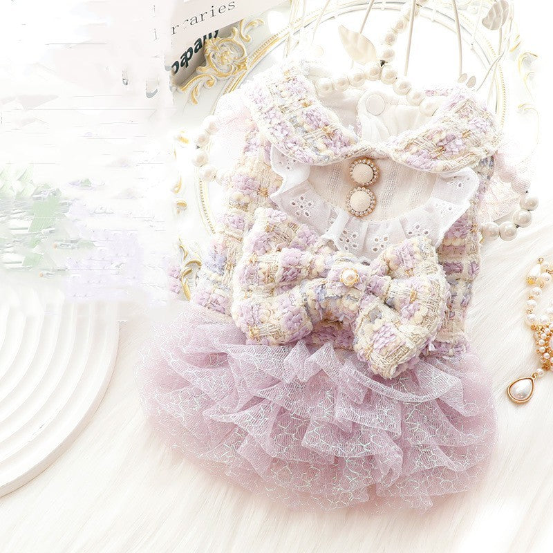 HKM-446931 Lace Skirt Dress for Small Dogs in Multiple Colors