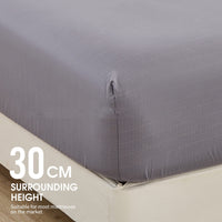 HKM-446995 Antibacterial Anti-static Silver Fiber Fitted Sheet with Pillowcase in Multiple Sizes