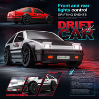 HKM-447187 Remote Control 1/24 Scale Four Wheel Drive Drift Car with Lights - Perfect Gift for Kids