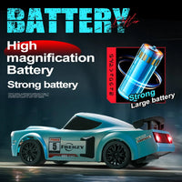 HKM-447187 Remote Control 1/24 Scale Four Wheel Drive Drift Car with Lights - Perfect Gift for Kids