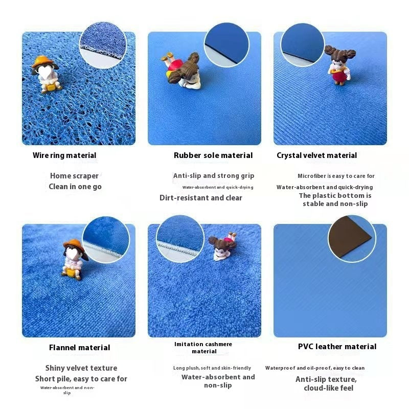 HKM-447251 Soft and Absorbent Stain-Resistant Bathroom Mats in Multiple Sizes