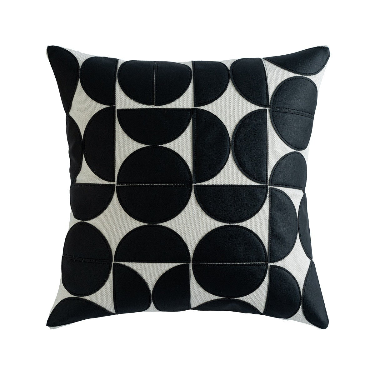 HKM-447315 Geometric Pattern PU Leather Pillowcase 45x45cm