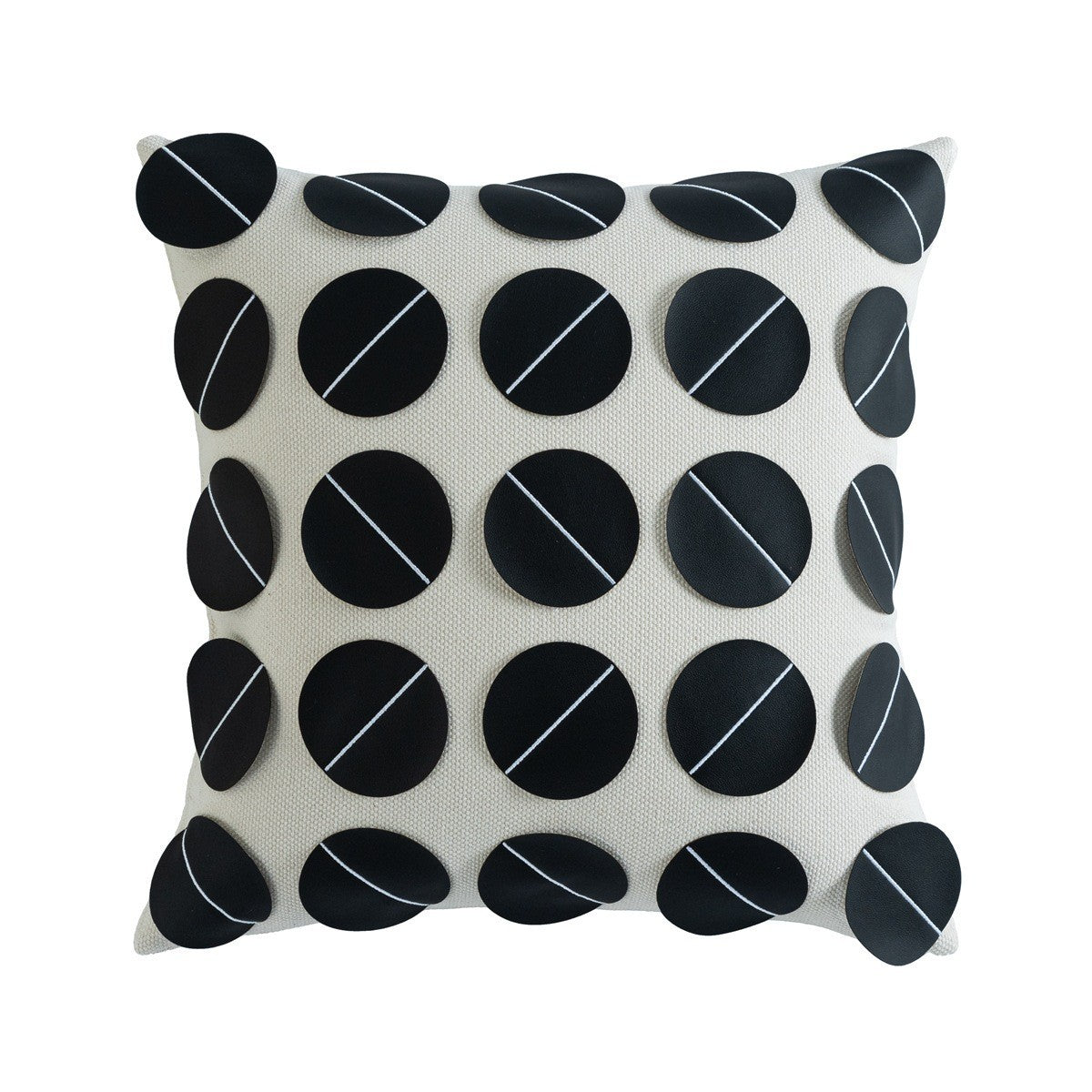 HKM-447315 Geometric Pattern PU Leather Pillowcase 45x45cm
