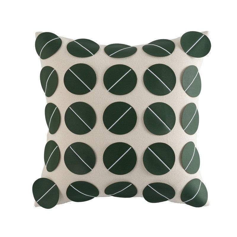 HKM-447315 Geometric Pattern PU Leather Pillowcase 45x45cm