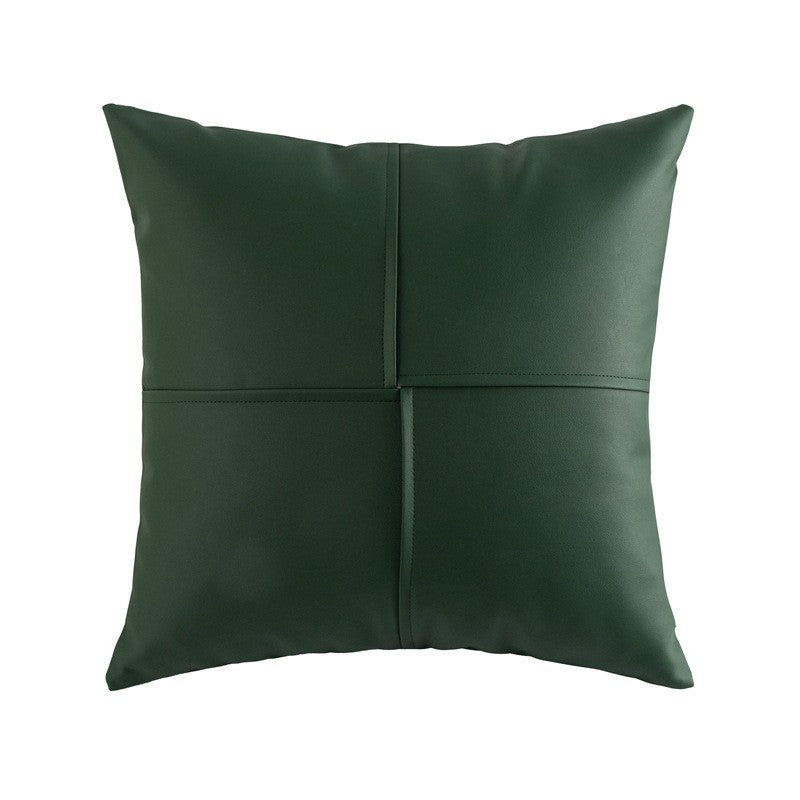 HKM-447315 Geometric Pattern PU Leather Pillowcase 45x45cm