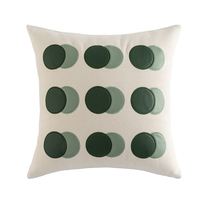 HKM-447315 Geometric Pattern PU Leather Pillowcase 45x45cm