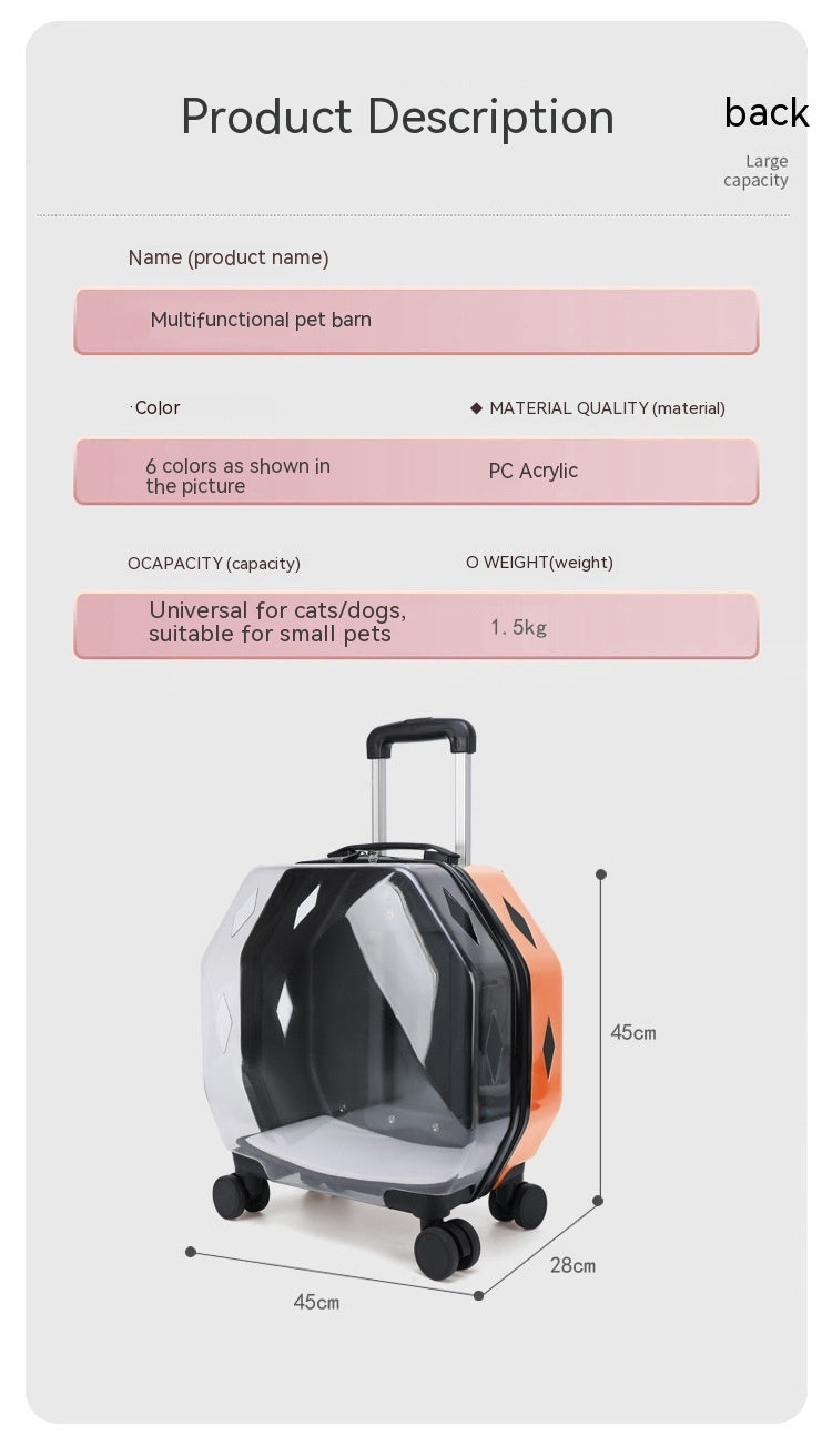 HKM-447379 Transparent Pet Backpack with Ventilation and 10kg Capacity in Multiple Colors