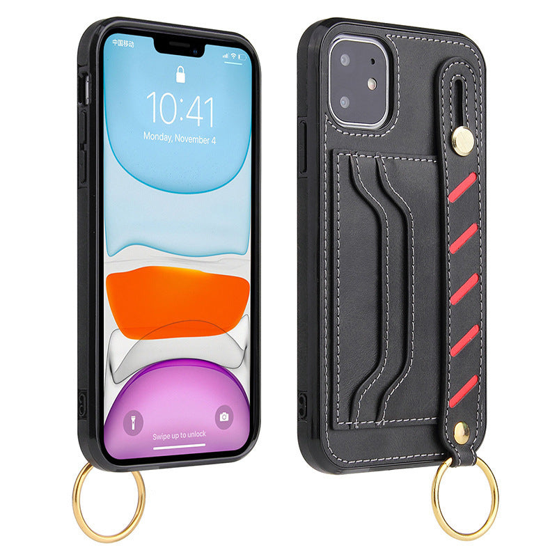 HKM-447443 Imitation Leather Mobile Phone Case - Retro Design in Multiple Colors