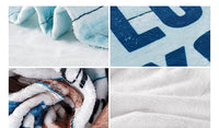 HKM-447507 Flannel 3D Digital Printed Flower Blanket - European and American Style in Multiple Sizes