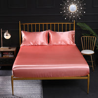 HKM-447507 Three-Piece Quilted Mattress Protection Cover, Imitation Silk Fabric, Multiple Sizes Available