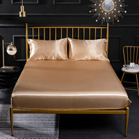 HKM-447507 Three-Piece Quilted Mattress Protection Cover, Imitation Silk Fabric, Multiple Sizes Available