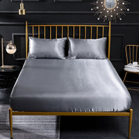 HKM-447507 Three-Piece Quilted Mattress Protection Cover, Imitation Silk Fabric, Multiple Sizes Available