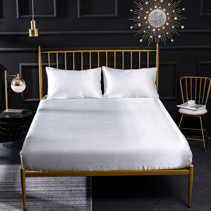 HKM-447507 Three-Piece Quilted Mattress Protection Cover, Imitation Silk Fabric, Multiple Sizes Available