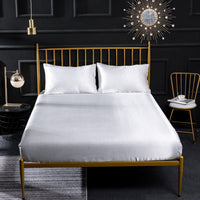 HKM-447507 Three-Piece Quilted Mattress Protection Cover, Imitation Silk Fabric, Multiple Sizes Available