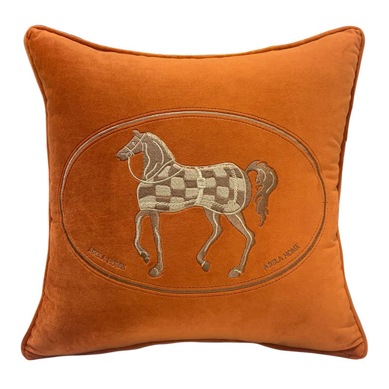 HKM-447571 Fashionable Hot Stamping Embroidered Cushion Pillowcase - 45x45 cm