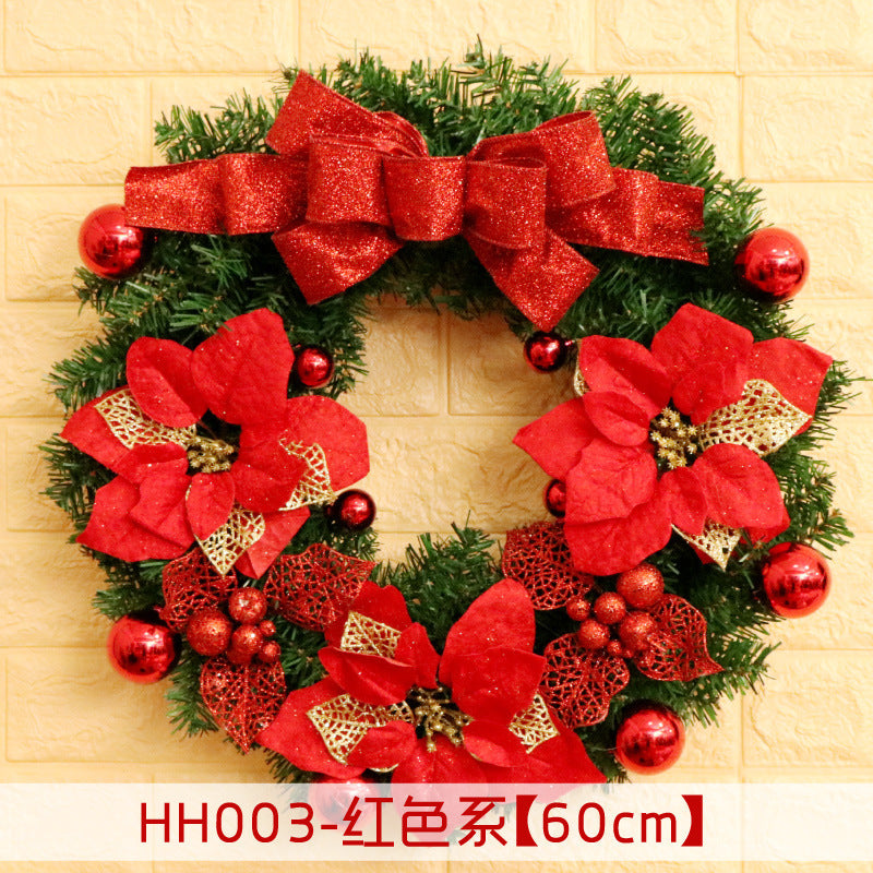 HKM-447955 Christmas Wreath Decorative Rattan Ring for Door and Window - Available in 40, 50, 60CM